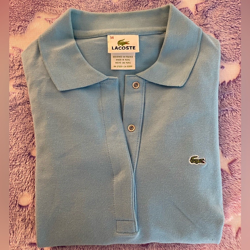 ⭐️HP⭐️Lacoste|Blue Collared Shirt